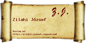 Zilahi József névjegykártya